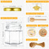 Lids-1.5oz,48 pack GIVAMEIHF Mini Glass Honey jars with Honey Jars,Small Honey Jar with Dipper,Thank You Tags,Jutes