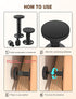 2PCS 1.18-4.13in Adjustable Threaded Bed Frame Anti-Shake Tool, Upgraded Headboard stoppers with Free Furniture Pads