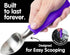 SUMO Stainless Steel Ice Cream Scoop - Ergonomic Handle, Dishwasher-Safe, Comfortable Grip, Purple