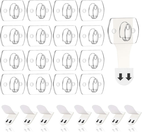 Ainiv 3-Packs 60 60 Indoor Mini Light Clips, Damage Free Hanging Christmas String Light Hooks with Adhesive Strips
