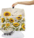 Sunflower Dragonfly Stand Mixer Dust-proof Cover for Kitchen Aid Mixer, 2 Pockets for Various Kitchen Appliance Accessories, Water-resistant, Easy Cleaning (Fit for Tilt Head 4.5-5 Quart)