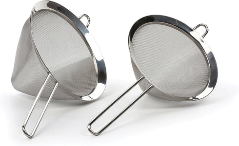 RSVP International Endurance Kitchen Collection, 7-Inch Stainless Steel Fine Mesh Conical Sieve/Colander