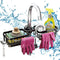 DURAUSE Kitchen Sink Faucet Organizer Multifunction Sponge Holder Organizer Sink Drain Holder Over