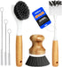 Holikme 6 Pack Dish Brush Scouring Pad Set with Bottle Brush, Dish