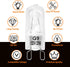 Belleone W10709921 Light Bulb - 120V 25W Halogen Fit for Whirlpool Microwave, KitchenAid, Maytag, Jenn-Air, 4 Pack