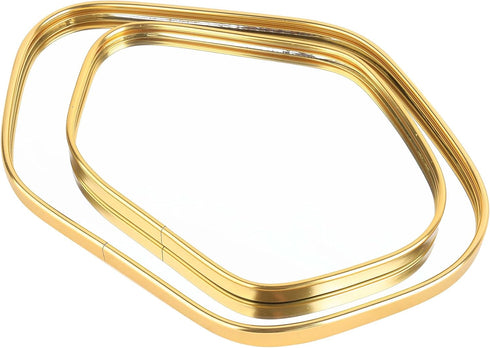 Perfum Trays,Gold Mirror Tray,Vanity Decorative Tray,Non Slip Stone-Shaped Perfume Organizer