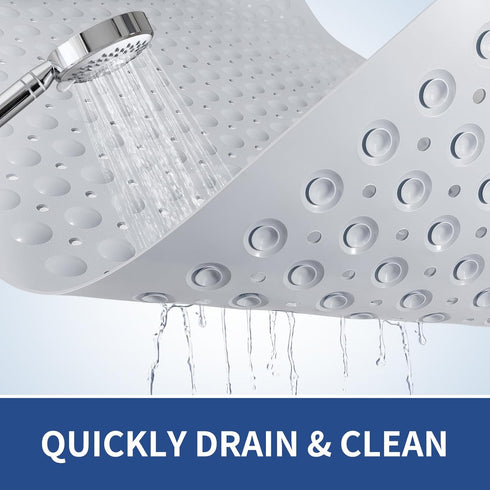 31"x 19" OTHWAY Non Slip Bathtub Mat, TPE Bath Mat for Tub with Drain Holes and Suction Cups, Anti-Slip Mats for Kids