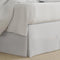 Luxury Hotel Tailored Bed Skirt, Box Pleats, Twin Size, 14 Inch Drop, White