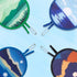4 Styles Landscape Round Foldable Hand Fan, Japanese Handheld Compact Cooling Fans for Outdoor Events