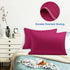 uxcell 2 Pcs Fuchsia Pillowcases – 100% Egyptian Cotton, Breathable Soft Pillow Covers with Zipper Closure, King Size
