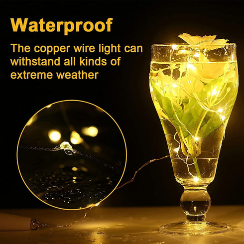 Ceepko USB Bottle Lights Rechargeable, Copper Wire Waterproof Fairy Cork String Lights for Party Halloween Christmas
