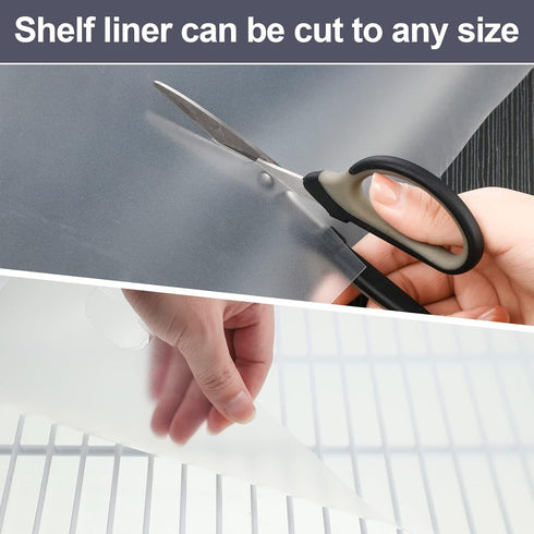 Kathfly Wire Shelf Liner, Waterproof Non-Adhesive Covers for Refrigerator Pantry, 10 Feet Roll (16 Inch Wide)