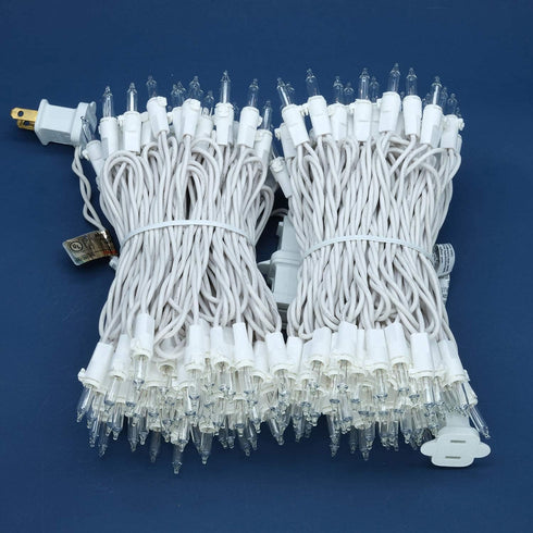 SWEET SHINE 200 Count Pack 2 100 Count 33 Clear Christmas Lights, of Strands ft White Wire UL Listed Holiday String