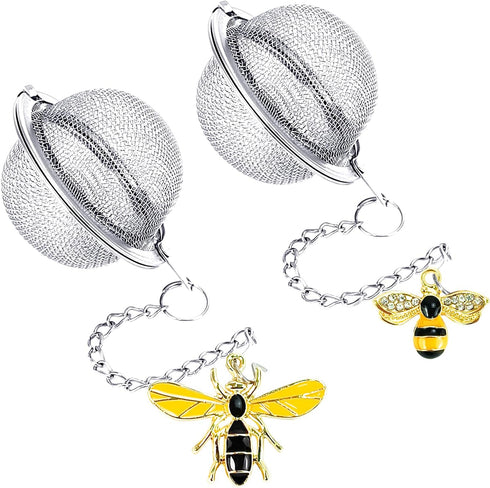 YOIYINI Stainless Steel Mesh Tea Infuser, 2.1 inch Tea Ball with Honey Bee
