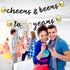 Interchangeable Numbers Cheers & Beers Banner, Cursive Beer Birthday Sign for Party Decorations