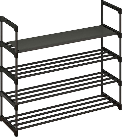 4-Tier 20 Calmootey Shoe Rack, Tall Large Capacity Pairs Shoes Storage Organizer, Stackable Wide Shoe Shelf