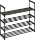 4-Tier 20 Calmootey Shoe Rack, Tall Large Capacity Pairs Shoes Storage Organizer, Stackable Wide Shoe Shelf