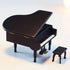 ANGEL MELODY Wooden Grand Piano Music Box Mechanism with Bench and Metal Pedal, Ring Storage Box Wind up You are My
