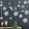 Cheerland Winter Wonderland Iridescent Snowflake Hanging Garland Decorations, Holographic Paper Snowflakes for Christmas