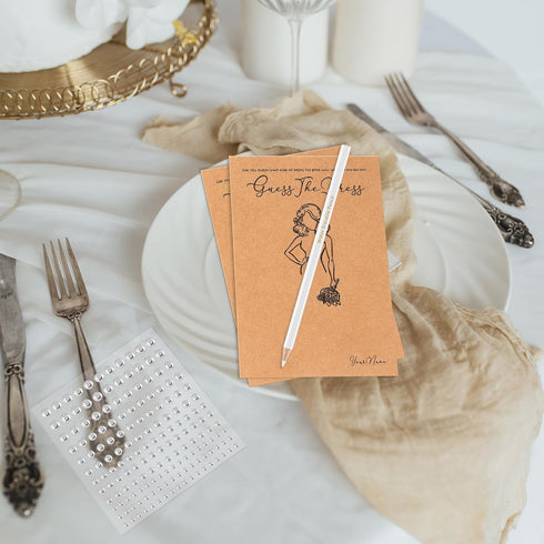 Sinload 30 Sets 30 30 Guess the Dress Bridal Shower Games for Guests Include Wedding Shower Games Cards Water Soluble