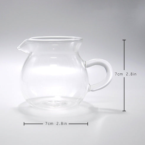 ELITEA Clear Glass Milk Tea Serving Pitcher, Cream Pitcher, 200ml / 7 fl.oz for Tea Coffee