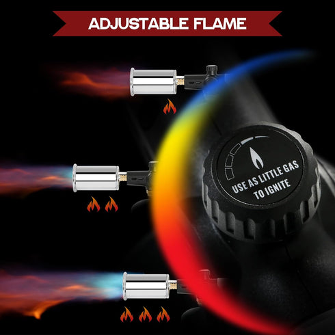 Propane Torch Cooking Torch, Powerful Gas Torch Gun for Camping Kitchen, Charcoal Torch Lighter