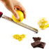 Lemon Zester - Stainless Steel Kitchen Cheese Grater with Plastic Cover and Ergonomic Soft Black Handle