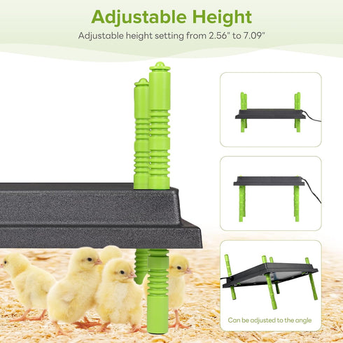 12 16 Inch 30W 40 Tetuga Chick Heating Plate - x Chicken Heater Plate for Chicks with Adjustable Height & Angle - Safer