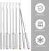 15pcs 9.6 Inch Fondue Sticks, Stainless Steel Forks with Heat Resistant Handle for Roast Meat, Chocolate, Dessert