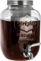 Cold Brew Pitcher, 1 Gallon Iced Coffee Maker, Cold Brew Mason Jar with Thick Glass Carafe and Stainless Steel Filter