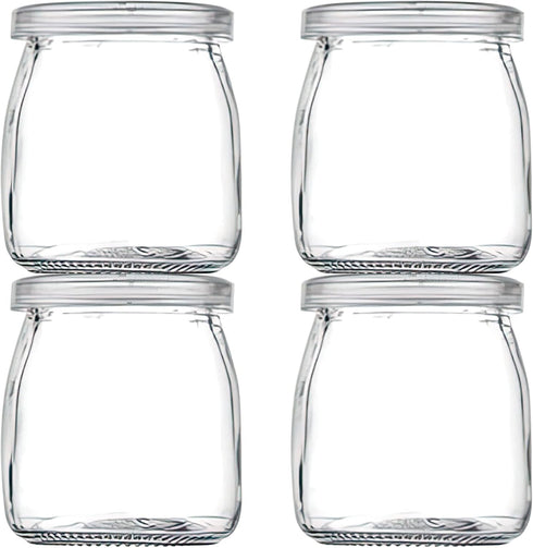 Thymart 5.3oz / 7 OZ Mini Glass Jar with Lid for Pudding,