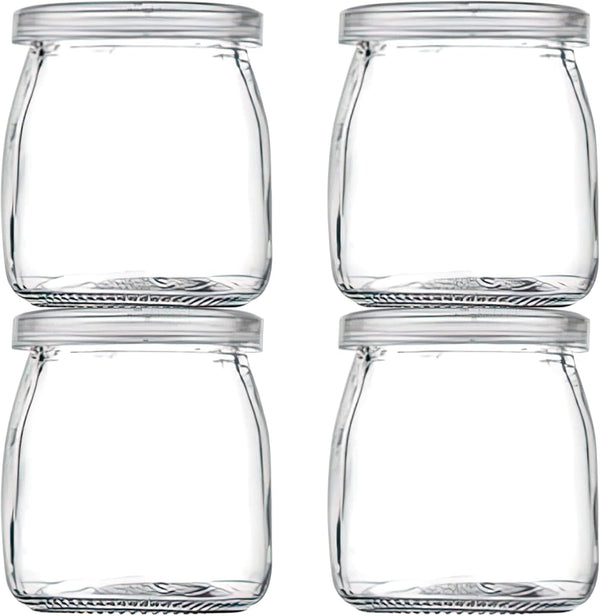 Thymart 5.3oz / 7 OZ Mini Glass Jar with Lid for Pudding,