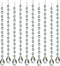 1ft 10pcs Teardrop Crystals Garland, Hanging Chandelier Crystals Prism Beads Chain for