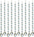 1ft 10pcs Teardrop Crystals Garland, Hanging Chandelier Crystals Prism Beads Chain for