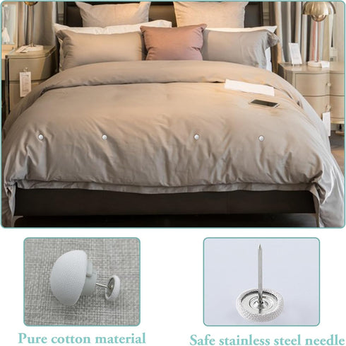 20 Pcs White Duvet Clips for Comforter, Duvet Pins Set Keeps Comforter from Shifting, Quilt Decoration (White)