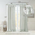 Madison Park Emilia Faux Silk Curtain, 120"L x 50"W, Dusty Aqua, Room Darkening, DIY Twist Tab Top