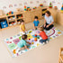 OVALLEY Hopscotch Rug for Kids, Hopscotch Play Mat, ABC Classroom Learning Mat, Small Kids Rug for Playroom, Non-Slip