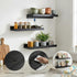 12 5.5inch, 2 Pack Z metnal Wood Floating Shelves, Small Natural Wooden Display Wall Shelf for Picture Ledge, Wall