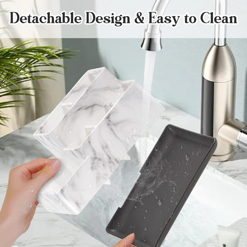 Toothbrush Holder Bathroom Organizer, 5 Compartments for Cosmetic, Makeup, and Office Stationery Storage