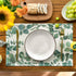 Artoid Mode Eucalyptus Leaves Summer Placemats for Dining Table, 12 x 18 Inch Set of 4 Green Rustic Vintage Washable
