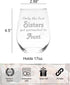 Only the Best Sisters Get Promoted to Aunt Stemless Wine Glass - Sister, Aunt Themed Gift for Women - 17 oz