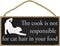 Popfizzy Cook Sign - Funny Wood Cooking Sign, Cat Decor, Gift for Cooks, 5X10”