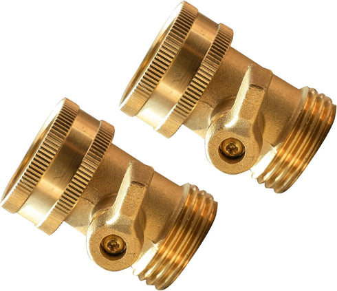 Xiny Tool Heavy Duty Brass Garden Hose Shut Off Valve, 3/4 Inch Solid Brass with 4 Extra Rubber Washers