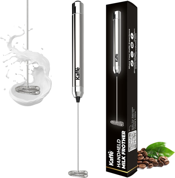 Kaffe Mini Milk Frother - 10,500 RPM, New Upgraded Motor, Handheld for Coffee & Espresso