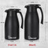 SINCE 1997 MR.CHEF 51Oz Thermal Coffee Carafe, Insulated Stainless Steel for Keeping Hot, White