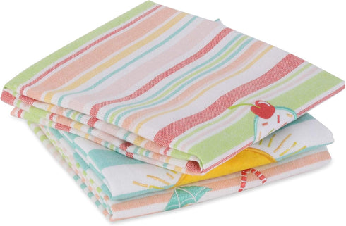 DII Summer Fun Kitchen Dishtowel Set - Watermelon Collection - 3 Piece