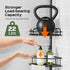 4-Tier 47-121 Inch HAMITOR Shower Caddy Tension Pole: Rustproof Bathroom Corner Shelf Organizer for Renters - No Drill