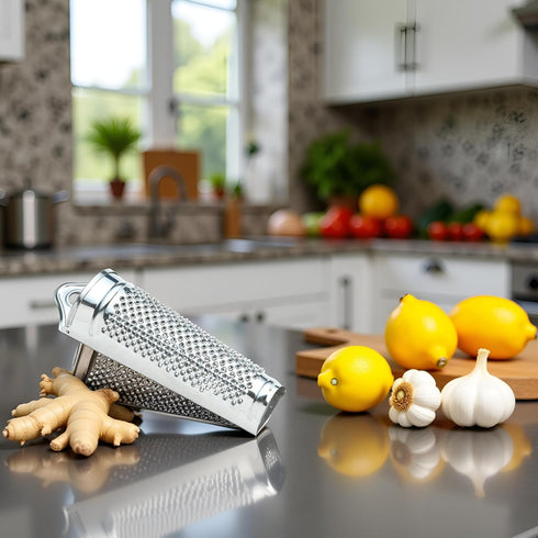 Galepromot Silver Multifunctional Kitchen Stainless Steel Ginger Garlic Nutmeg Grater Nut Walnut Lemon Hand Planer Tool