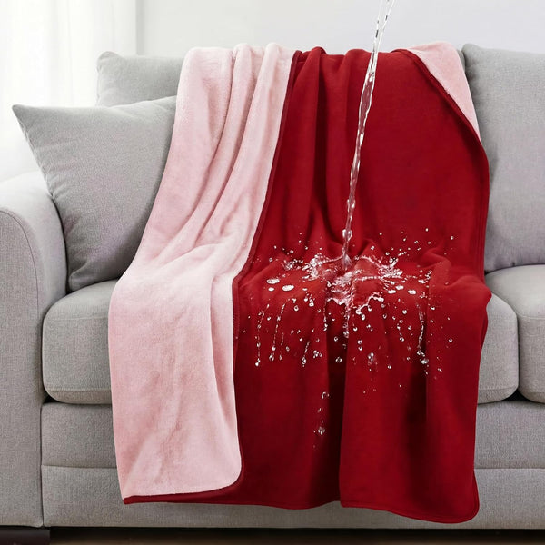 Tisancy Waterproof Blanket for Bed Couch Sofa, 40''x60'' Reversible & Washable, Fleece