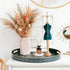 Round Serving Tray with Handles - Large Round Ottoman Tray Coffee Table Tray,Plastic Decorative Trays for Coffee